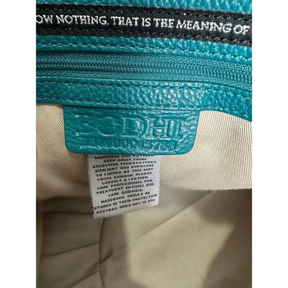 Bodhi Leather Turquoise Shoulder Bag - Picture 10 of 10